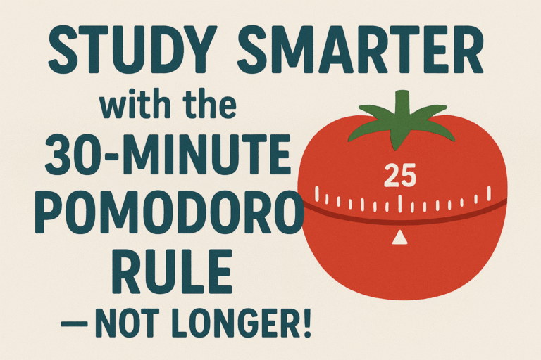 Study Smarter with the 30 Minute Pomodoro Rule Not Longer!